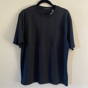 Vintage Men's Claiborne Polyester Spandex Black Dress T-Shirt Workout Size Large